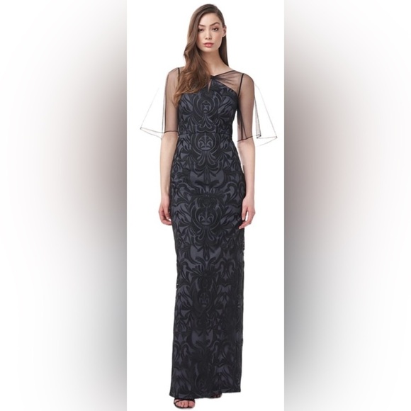 J.S Collections Formal Gown size 4 Blue and black NWT - Picture 2 of 10